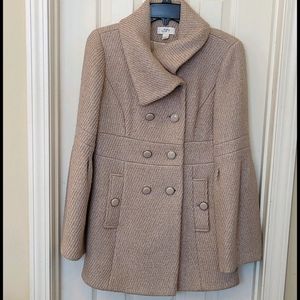 Ann Taylor LOFT size 4 tan Pea Coat